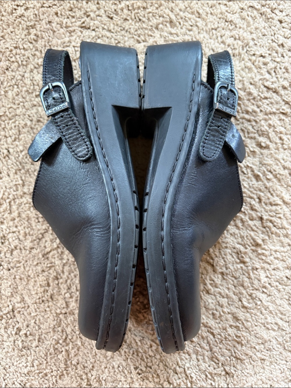 Josef Seibel Lily 10 Comfort Clogs Adjustable Heel Strap massage Footbed Sz. 39 - Picture 7 of 14